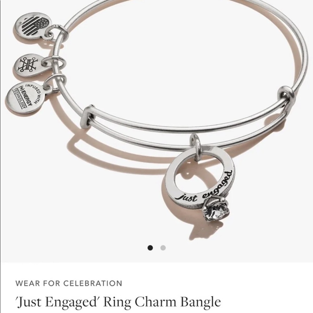ALEX AND ANI Just Engaged Charm Bangle